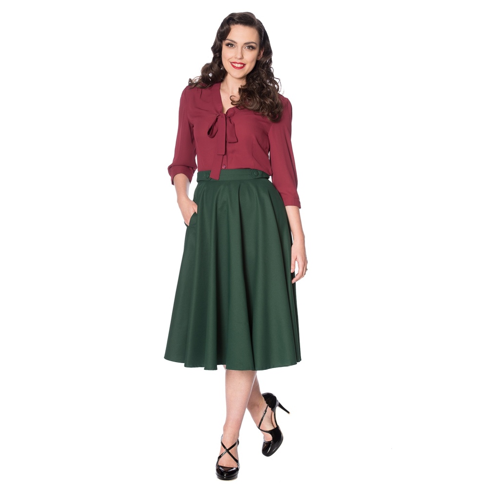 Dancing Days - PERFECT PUSSYBOW Blouse - Bordeaux rood